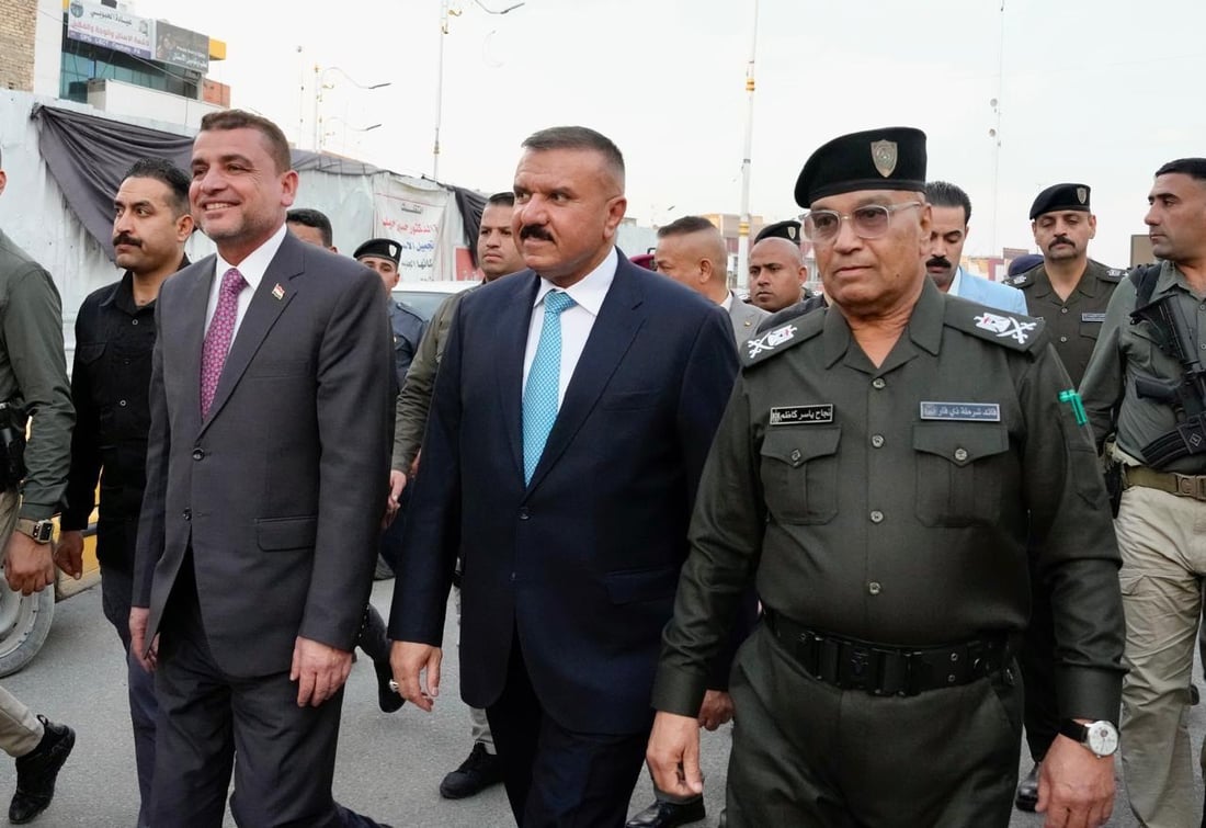 صور: وزير الداخلية يصطحب قائد شرطة ذي قار في جولة حول الحبوبي