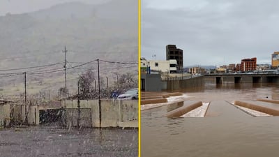 الشتاء دخل دهوك فجأة.. ثلوج عند معبر سرزيري وجريان مخيف للخابور