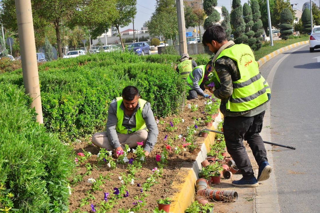 هەولێر بە گوڵ رازێندرایەوە