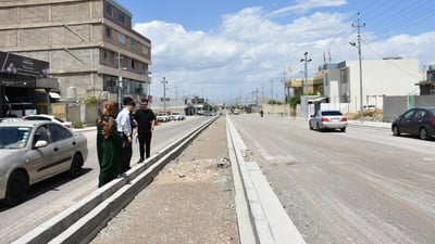 دووسایدی دەروازەی شاری هەڵەبجە سەوز دەکرێت