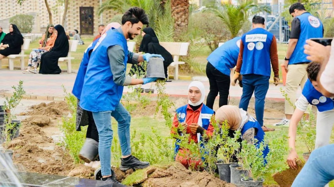 Volunteer team plants 9,000 trees in Baghdad university campus