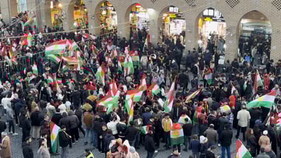 الكرد خرجوا إلى الشوارع.. مسيرات حاشدة في أربيل وسليمانية وكركوك