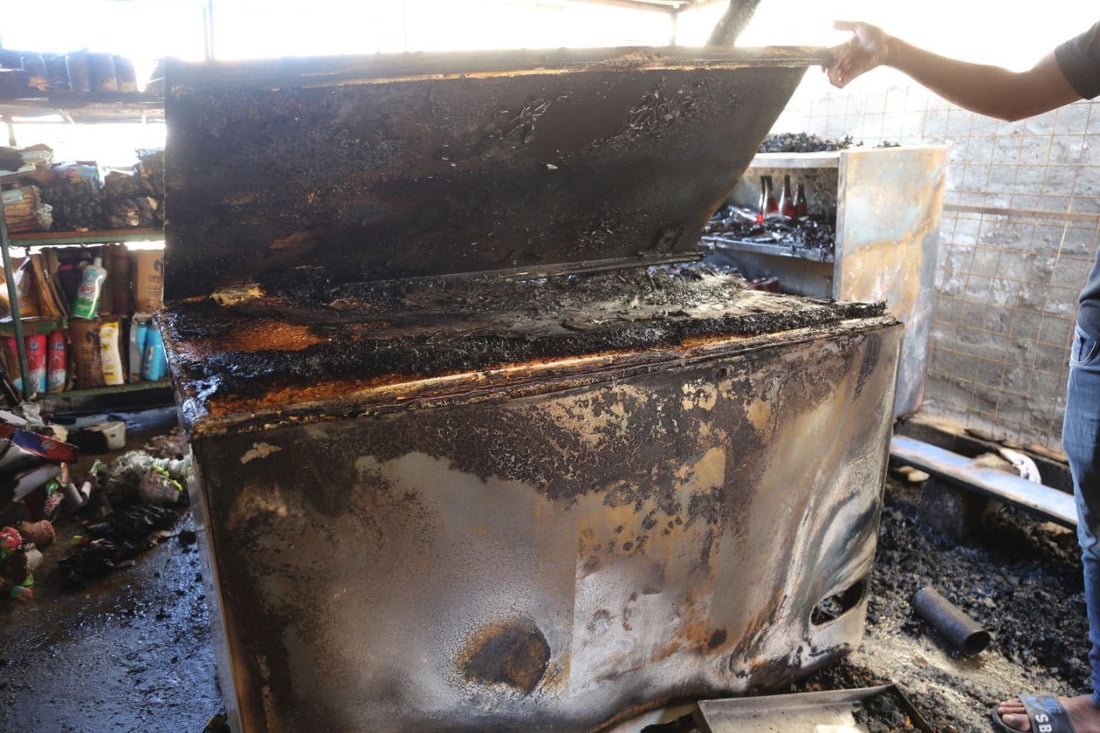 حريق يلتهم محل مواد غذائية في سنجار ويخلّف خسائر فادحة (صور)