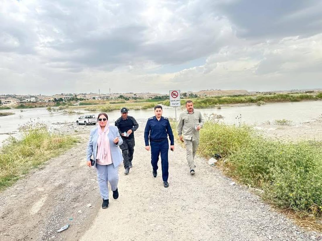 تابلۆ و هێمای ئاگادارکردنەوە و خۆپاراستن لەسەر زێی گەورە لە خەبات جێگیرکران