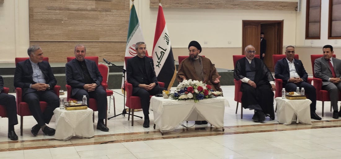 صور: بيت الحكيم ممتلئ بالمسؤولين العراقيين للقاء وزير الخارجية الإيراني