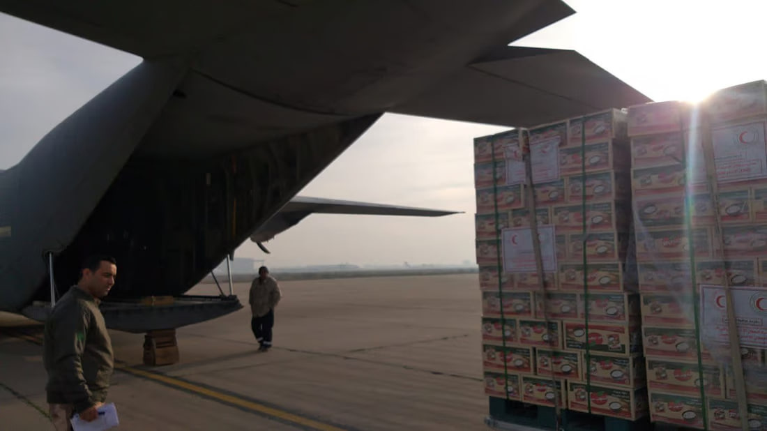 Iraqi Red Crescent Society sends 25 tons of aid to Gaza via Egyptian air force