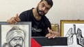 Basra artist with cerebral palsy builds a following through his charcoal work