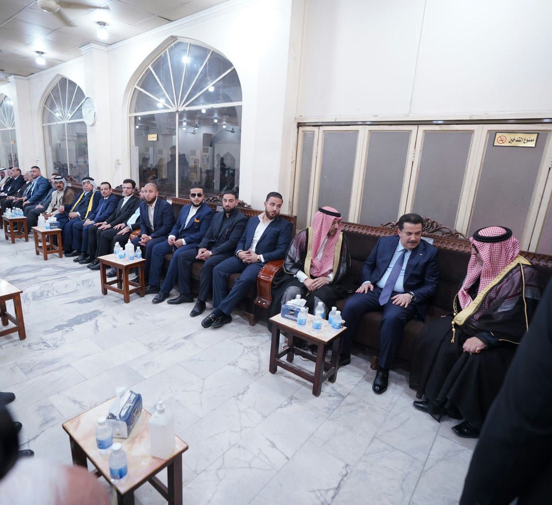 صور: السوداني يحضر مجلس عزاء الوزير الأسبق سامي آل معجون