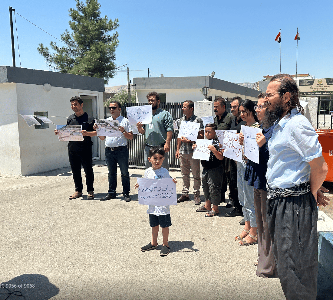 ژینگەپارێزانی دەربەندیخان گردبوونەوە؛ کانەبەردەکان بچنە دەرەوەی قەزاکە