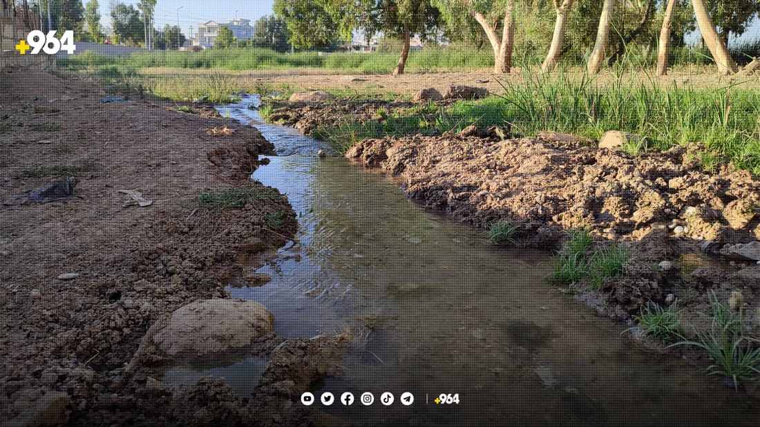 دوو هەفتەیە بۆریەکی ئاو کون بووە و کەس ناچێت بەلایەوە