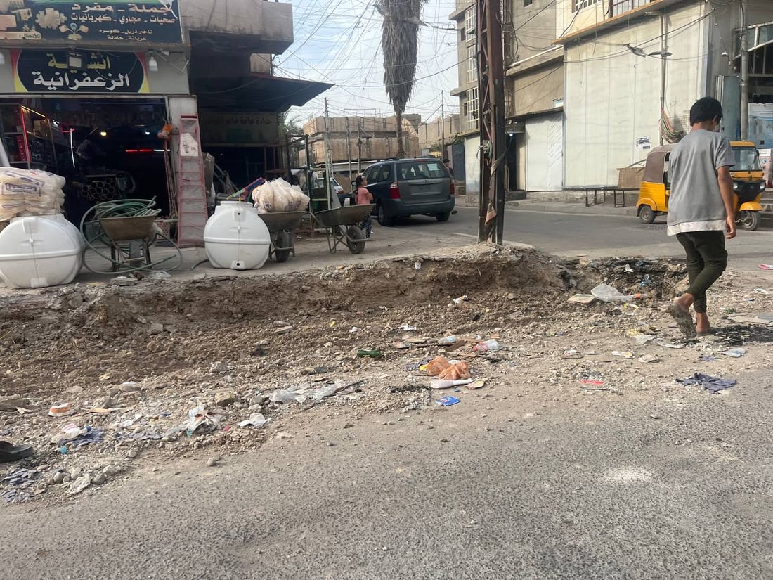 صور: الزعفرانية توسّع شارع المعهد متراً إضافياً إلى سدة الجنابيين