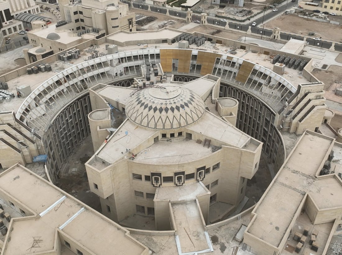 صور: مبنى محافظة نينوى الجديد بلمسات آشورية.. نسبة الإنجاز 85%