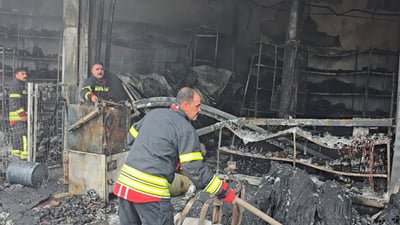 ئاگر لە چەند دوکانێک لە سلێمانی کەوتەوە