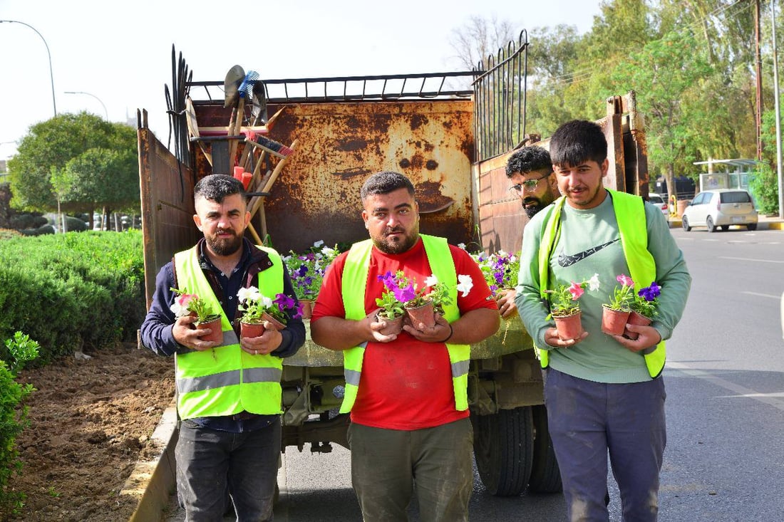 هەولێر بە گوڵ رازێندرایەوە