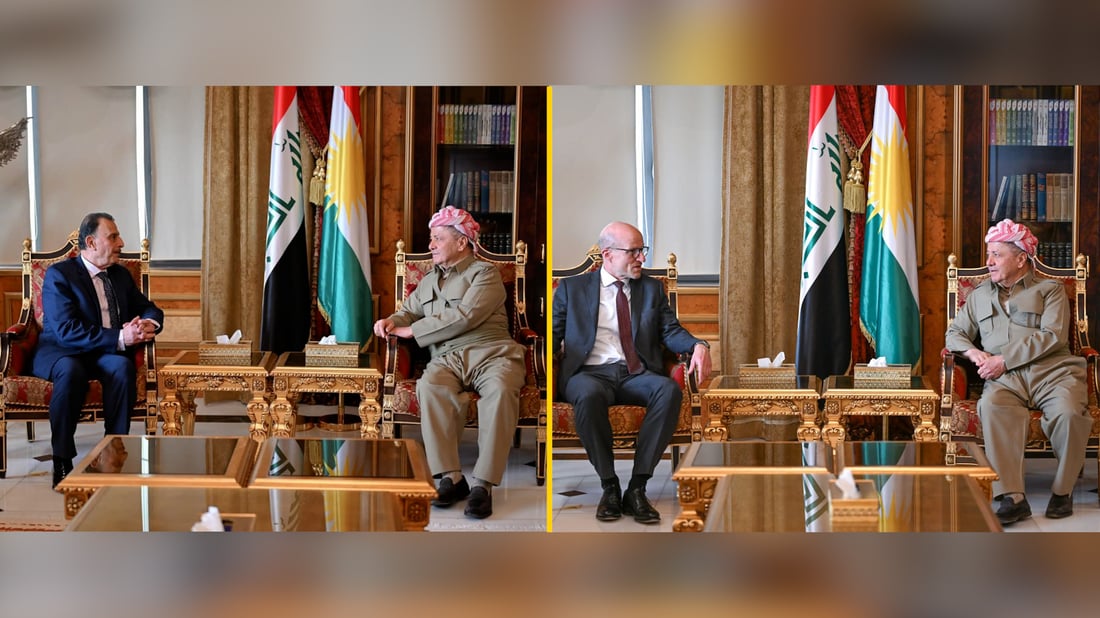 ألمانيا حريصة على العلاقات مع كردستان وفلسطين تنقل تحيات عباس للبارزاني