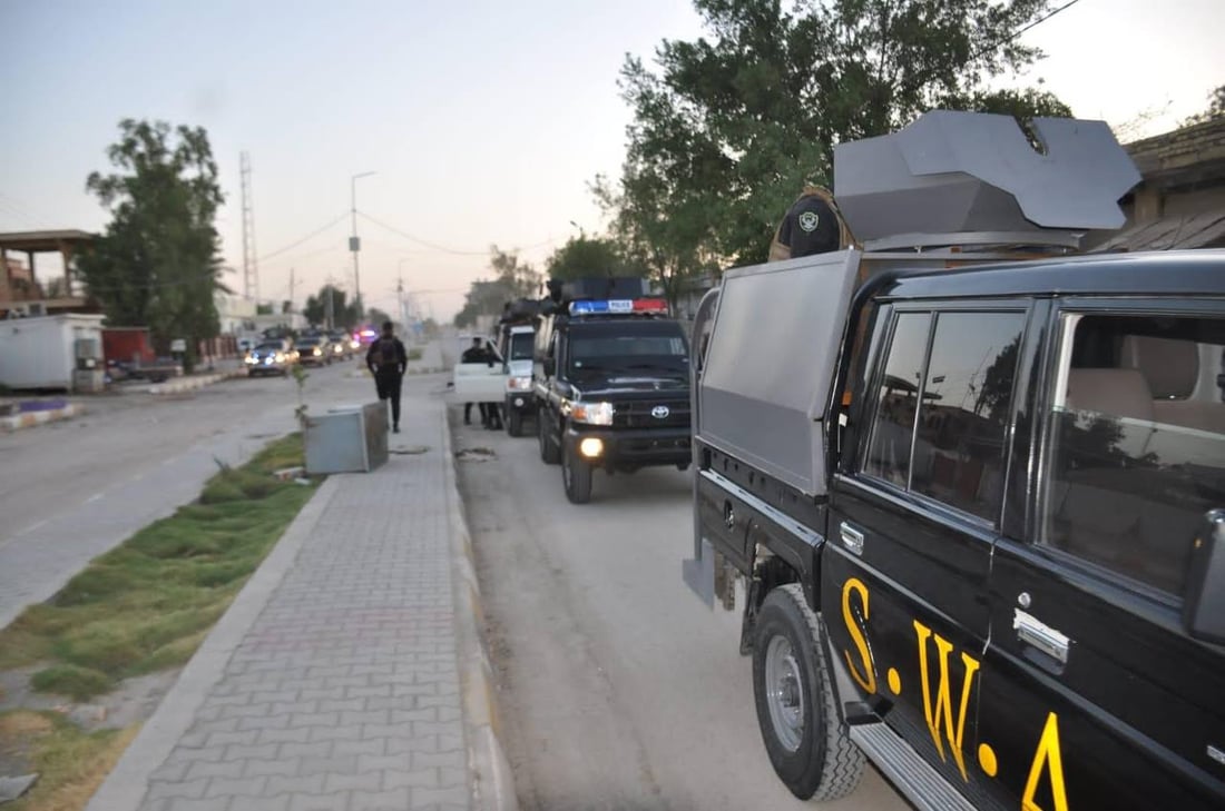 صور من الديوانية: انتشار كثيف لقوات الأمن في الشافعية واعتقال 3 مطلوبين