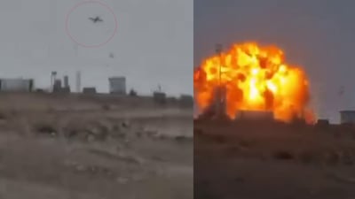 بەهۆی درۆنەوە ئاگرێکی گەورە لە کێڵگەی نەوتی باعەدرێ کەوتووەتەوە