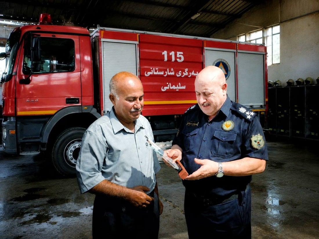 بەرگری شارستانی سلێمانی پاڵەوانێکی بە گوڵ و رێزلێنان و پەخشان بەڕێکرد