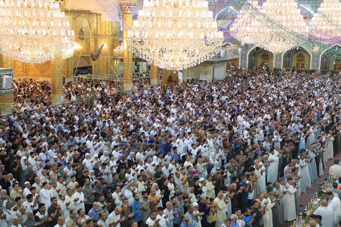 بسبب الحضور المليوني.. كربلاء أقامت صلاة العيد على دفعات (صور)