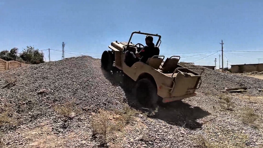 Mosul factory worker builds handmade off-roader from scrap