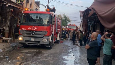 دوکاندارانی بازاڕی خان قردار زیانی زۆری مادییان  بەرکەتووە