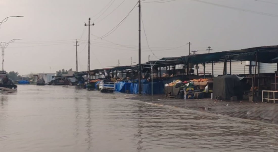 باران و لافاو رسقی سەوزەفرۆشانی خورماتووی بڕیوە