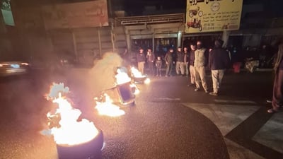 دانیشتوانی گەڕەکێکی کەرکوک بەهۆی بێکارەبایی گردبوونەوە و تایەیان سووتاند