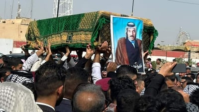 تشييع مهيب لشيخ “الظوالم” في المثنى.. 1000 رأس من الأغنام والمعزون من كل مكان