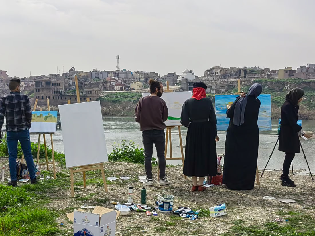 Mosul hosts open-air art symposium highlighting heritage, reconstruction