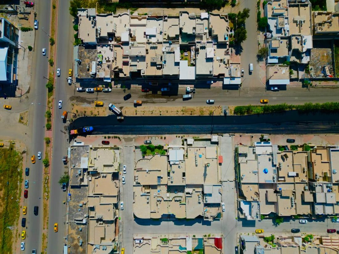 صور من كركوك: تبليط أهم شوارع الواسطي.. وطرق الريف وصلت إلى 97% لأول مرة